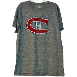 NWOT Men’s NHL‎ Montreal Canadians Heather Gray TShirt With Logo XL